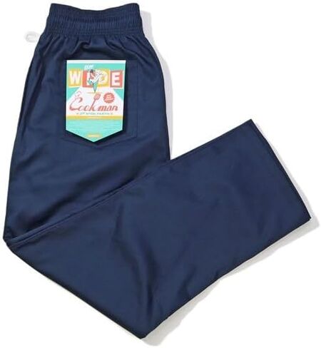 COOKMAN Chef Pants Semiwide : Navy, Relaxed Semi-Wide Fit for Kitchen & Street Use, Designed for Comfort and Mobility in Kuwait