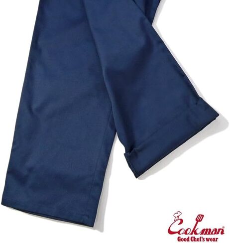 COOKMAN Chef Pants Semiwide : Navy, Relaxed Semi-Wide Fit for Kitchen & Street Use, Designed for Comfort and Mobility in Kuwait