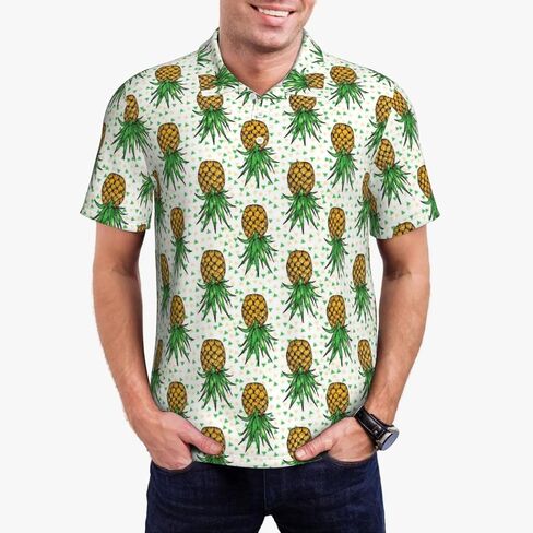 Funny Matching Couples Golf Shirts Short Sleeve Polo Shirts Moisture Wicking Unisex Hawaiian Outfits for Men Women in Saudi Arabia