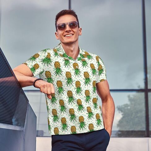 Funny Matching Couples Golf Shirts Short Sleeve Polo Shirts Moisture Wicking Unisex Hawaiian Outfits for Men Women in Saudi Arabia