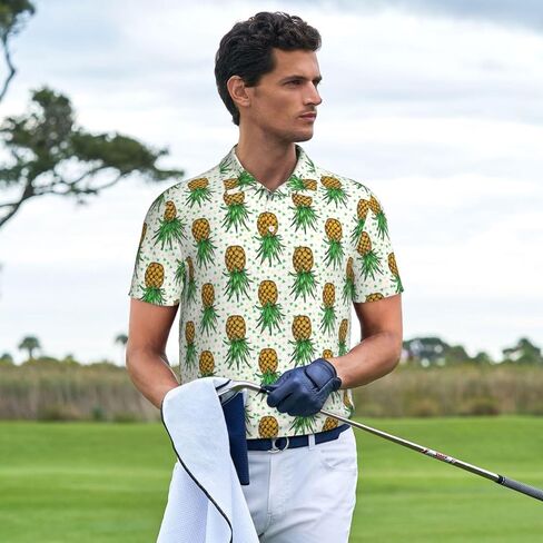 Funny Matching Couples Golf Shirts Short Sleeve Polo Shirts Moisture Wicking Unisex Hawaiian Outfits for Men Women in Saudi Arabia