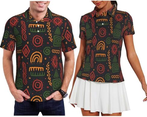 Funny Matching Couples Golf Shirts Short Sleeve Polo Shirts Moisture Wicking Unisex Hawaiian Outfits for Men Women in Saudi Arabia