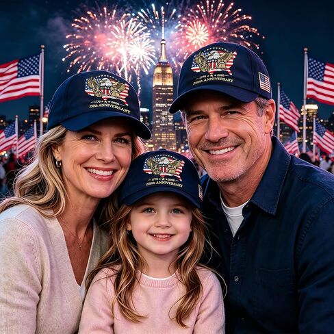 250th Anniversary USA Hat United States 1776-2026 Embroidered Eagle Adjustable Baseball Cap 250 Year Independence hat with Eagle Flag Design for Men Women Dark Blue in Saudi Arabia