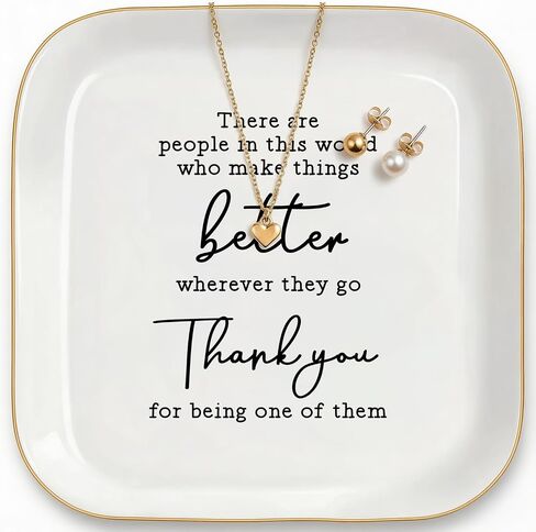 Retirement Gift Ring Dish for Women,Inspirational Ceramic Jewelry Tray, Trinket Dish for Teacher, Coworker, Mom, Birthday, Mother’s Day Gift, 4.52Inch in Kuwait