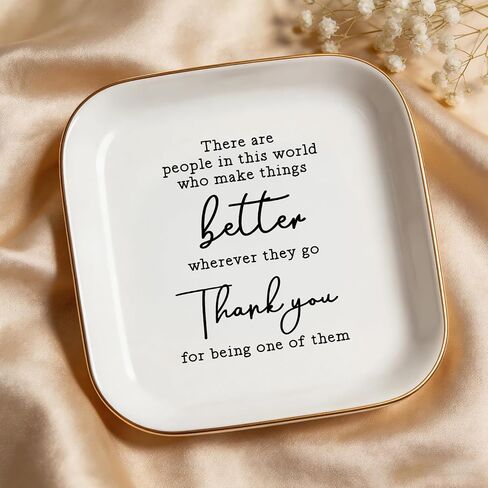 Retirement Gift Ring Dish for Women,Inspirational Ceramic Jewelry Tray, Trinket Dish for Teacher, Coworker, Mom, Birthday, Mother’s Day Gift, 4.52Inch in Kuwait