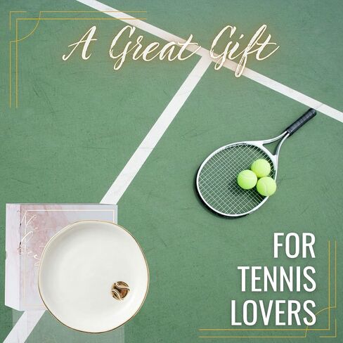 InnoBeta Tennis Gifts for Women - Tennis Ball Jewelry Dish 4.75" - Decorative Trinket Dish for Rings Earrings Keys - Birthday, Mother's Day, Christmas Gift in Kuwait