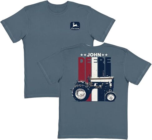 John Deere Red, White & Blue Patriotic Tractor Tee Shirt in Kuwait