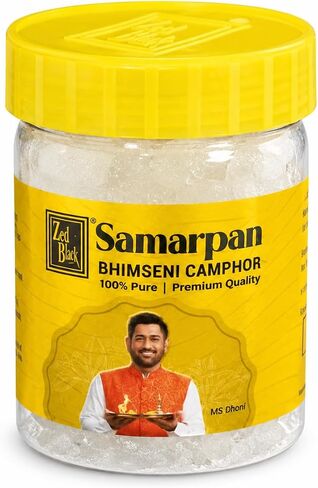 Bhimseni Camphor 100g | Premium Natural Camphor Crystals in Jar | Refreshing Aroma for Prayer, Meditation & Home Fragrance | Long-Lasting Fragrance for Daily Spiritual & Aromatic Use | Krishnascents in Saudi Arabia