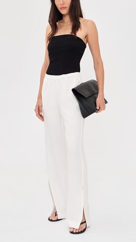 Enza Costa Women's Twill Slash Pants in Saudi Arabia