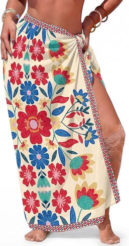 Sarong Wraps for Women Beach Cover Up Chiffon Sheer Bikini Beach Swimsuit Coverup Summer Vacation in Saudi Arabia