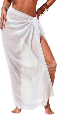 Sarong Wraps for Women Beach Cover Up Chiffon Sheer Bikini Beach Swimsuit Coverup Summer Vacation in Saudi Arabia