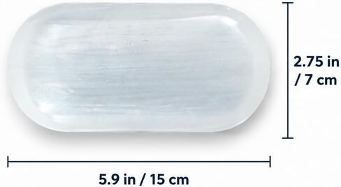 Selenite Crystal Bowl - Jewelry Organizer &, Charging Bowl for Cleansing, Healing, Recharging Crystals, Home Decor Housewarming Gift for Men Women- 5.91x2.76 Inch. in Saudi Arabia