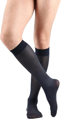 3 Pairs Men's Silk Socks, Mid-Calf Formal Dress Socks, Sheer Thin Dress Socks for Men in Kuwait
