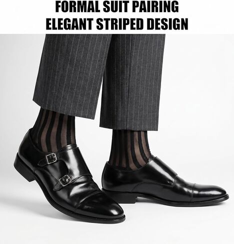 Sheer Socks Men, Black Nylon Thin Mens Sheer Dress Socks Silk Sock for Tuxedo Casual Business Boardroom Formal Dress Suit (Black) in Saudi Arabia