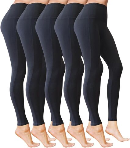 COMFY FOREVER Leggings for Women W/5' High Waist Tummy Control Ankle Length Pants Bundles in Saudi Arabia