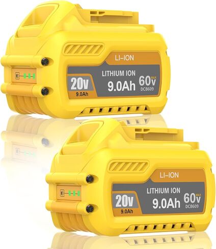 Bonacell 2Pack 7000mAh Lithium Replacement for Dewalt 20V Battery Compatible with Dewalt 20 Volt MAX Battery DCB206 DCB204 DCB200 DCB180 DCB181 DCD/DCF/DCG Series with 2Pack Battery Holder in Kuwait