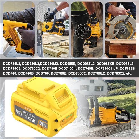 Bonacell 2Pack 7000mAh Lithium Replacement for Dewalt 20V Battery Compatible with Dewalt 20 Volt MAX Battery DCB206 DCB204 DCB200 DCB180 DCB181 DCD/DCF/DCG Series with 2Pack Battery Holder in Kuwait