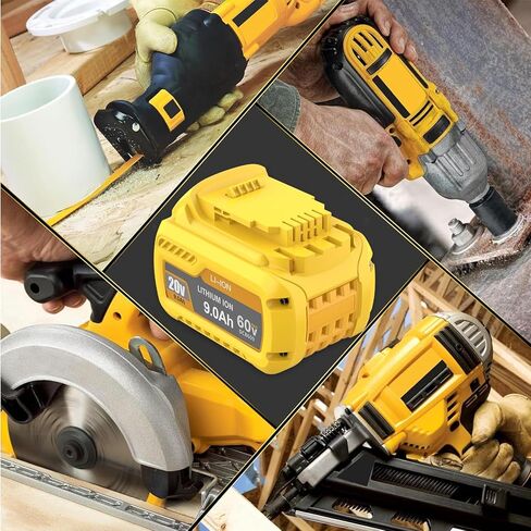Bonacell 2Pack 7000mAh Lithium Replacement for Dewalt 20V Battery Compatible with Dewalt 20 Volt MAX Battery DCB206 DCB204 DCB200 DCB180 DCB181 DCD/DCF/DCG Series with 2Pack Battery Holder in Kuwait