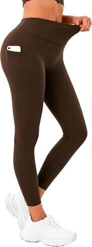 High Waisted Leggings for Women Tummy Control, Yoga Pants with Pockets, No-Roll Workout Leggings, Opaque Coverage in Saudi Arabia