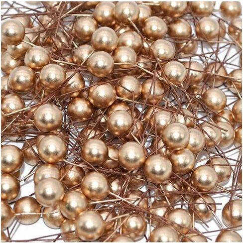 Queenbox 0.47in 50PCS Metallic Effect Artificial Round Berry Stems, Christmas Fake Cherry Fruit Berries Picks for Xmas Tree Wreath Garland Ornament, Green in Kuwait