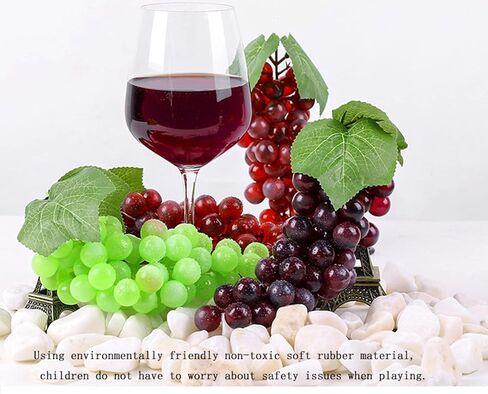 2bunches Purple Large Bunch Artificial Grape Lifelike Artificial Grapes Decor Hanging Rubber Grape Bundles Rubber Grapes in for Kitchen Photography Decoration(85Grains 12 inches) in Saudi Arabia