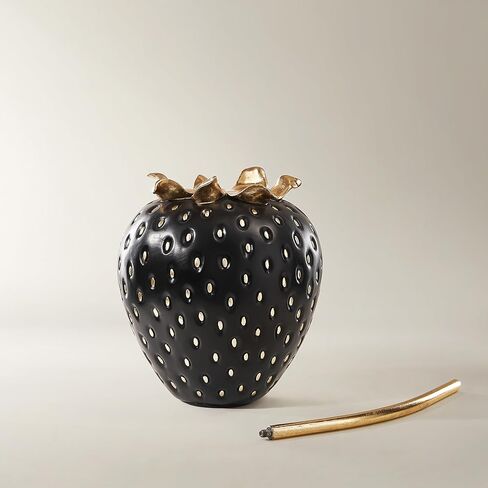Z Gallerie Grand Strawberry Resin Ornament,Desk Oversized Artificial Fruit Decor Strawberry Sculpture Housewarming Gift in Saudi Arabia