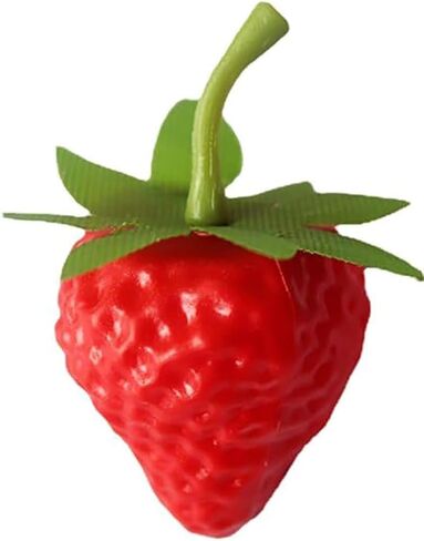 10Pcs Red Lifelike Fake Strawberry, Plastic Simulation Strawberry, Artificial Fruits Decoration Photography Prop for Home Kitchen Decoration in Saudi Arabia