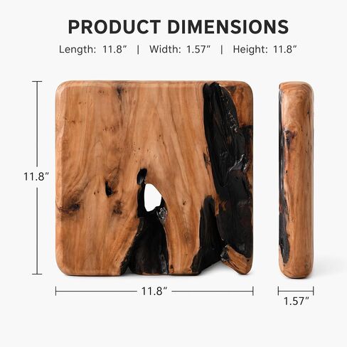 BOTALEGRE 4-Piece Cedar Wood Wall Art Set, Rustic Abstract Wall Decor for Home in Saudi Arabia