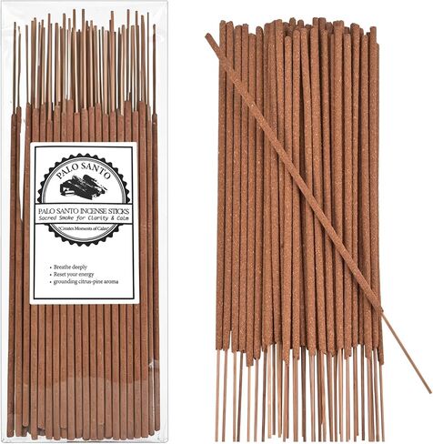 Incense Holder with 40 Pcs Palo Santo Incense Sticks - Incense Burner Holder with Glass Ash Catcher Relaxation, Purification, Meditation, Yoga Gift in Saudi Arabia