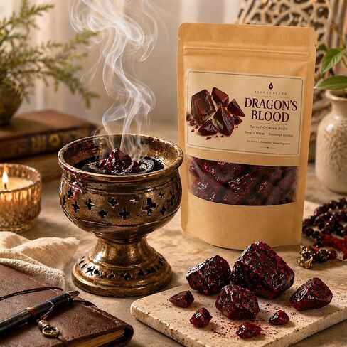 Dragon’s Blood Resin, Premium Natural Resin Incense for Meditation, Aromatherapy, Spiritual Rituals & Home Fragrance, Rich Crimson Resin (30g / 120g) (Dragon's Blood 30g) in Kuwait