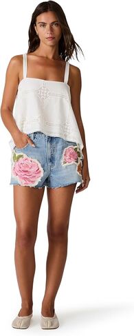 Steve Madden Women's Lilien Short in Printed Denim in Kuwait