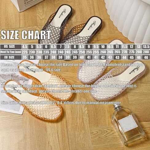 Women's Clear Jelly Mesh Slides Sandals Casual Comfortable Closed Round Toe Slip On Transparent Low Heel Mules for Summer Daily Vacation Anti-Slip Beach Jellies Slippers in Saudi Arabia