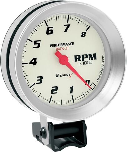 Equus 8068 3-3/8" Tachometer (DIS), White with Aluminum Bezel in Saudi Arabia