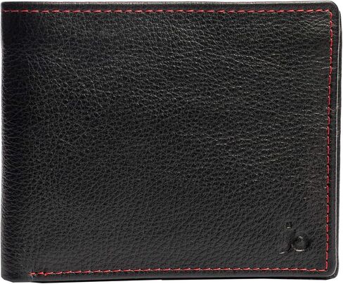 Just Blanks JB002 Men's Genuine Leather Wallet, Black, OneSize in Saudi Arabia