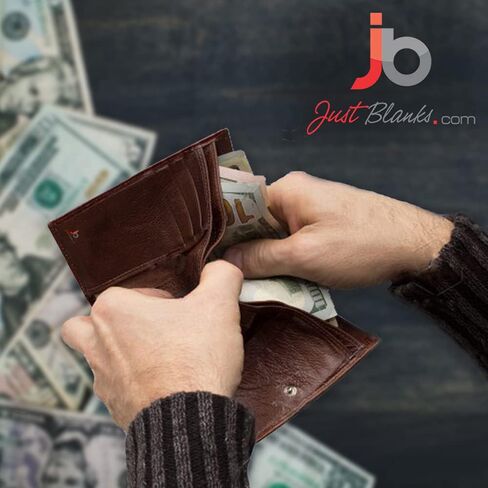 Just Blanks JB002 Men's Genuine Leather Wallet, Black, OneSize in Saudi Arabia