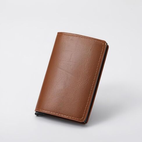 Men's Carbon Fiber Wallet with Aluminum Alloy Cardholder, Automatic Pop-Up Card Mechanism, Slim and Durable Wallet,P1 in Kuwait