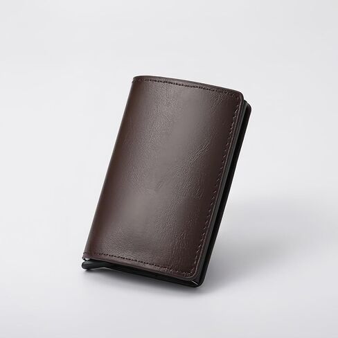 Men's Carbon Fiber Wallet with Aluminum Alloy Cardholder, Automatic Pop-Up Card Mechanism, Slim and Durable Wallet,P1 in Kuwait