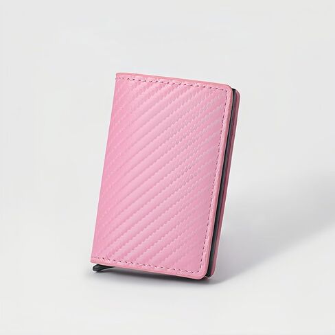 Men's Carbon Fiber Wallet with Aluminum Alloy Cardholder, Automatic Pop-Up Card Mechanism, Slim and Durable Wallet,P1 in Kuwait