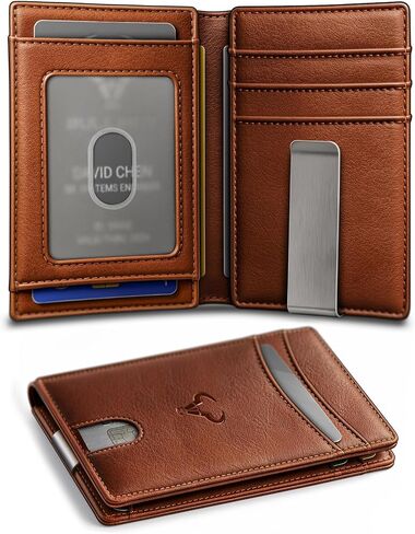 BULLIANT Slim Wallet For Men, Magnetic Flip Wallet 11Cards Metal Money Clip Pocket Fit RFID Blocking in Kuwait