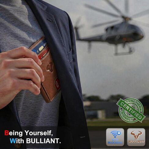 BULLIANT Slim Wallet For Men, Magnetic Flip Wallet 11Cards Metal Money Clip Pocket Fit RFID Blocking in Kuwait