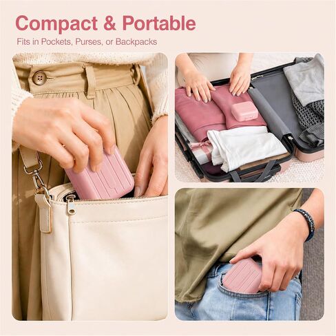 Small Travel Pill Box, Double Layer 7-Compartments Pill Organizer, 3.1" x 3.1" x 1.4" Portable Weekly Pill Case Container for Pocket, 7 Day Compact Medicine Holder for Vitamins, Fish Oils Pink in Kuwait