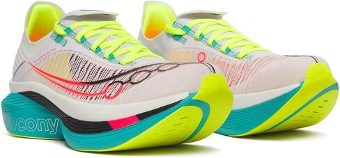 حذاء الجري Endorphin Elite 2 للجنسين من Saucony، أبيض/متحول، 8.5 in Kuwait