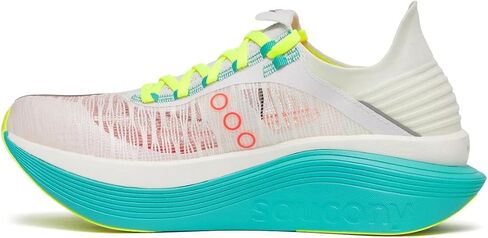 حذاء الجري Endorphin Elite 2 للجنسين من Saucony، أبيض/متحول، 8.5 in Kuwait