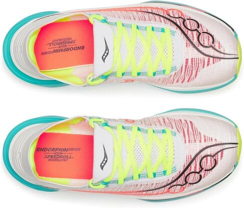 حذاء الجري Endorphin Elite 2 للجنسين من Saucony، أبيض/متحول، 8.5 in Kuwait