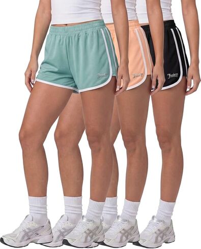 شورت نسائي من Juicy Couture مقاس 3 بوصات دولفين برباط مطاطي عالي الجودة مناسب للجري والجري والتمارين الرياضية في صالة الألعاب الرياضية in Kuwait