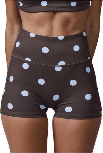 Verdusa Women's Polka Dots Yoga Shorts High Waist Summer Athletic Workout Shorts Fitness Clothing in Kuwait