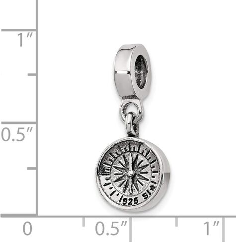 Sterling Silver Reflections Compass Dangle Bead in Saudi Arabia