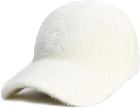 Solid Color Casual Elegant Hairy Fluff Hat Fluffy Baseball Cap Keep Warm Men's Knitted Warm in Saudi Arabia