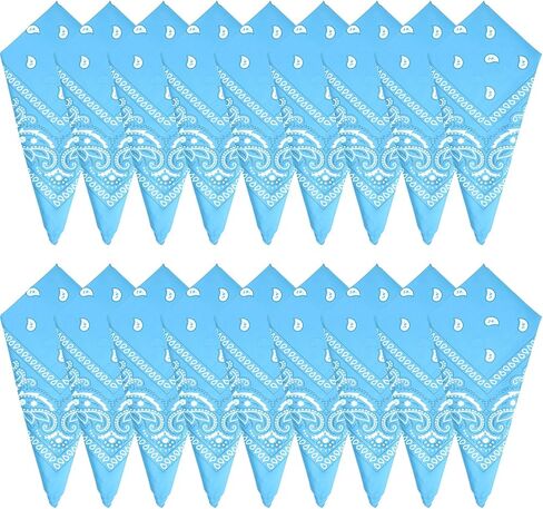 18pcs Paisley Bandanas Assorted Cowboy Bandanas Unisex Novelty Print Head Wrap Scarf Wristband for Adults in Saudi Arabia