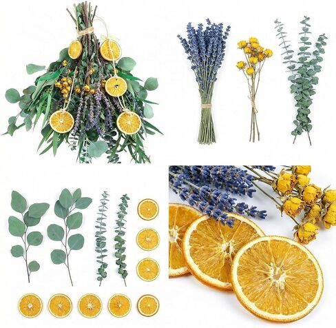 Dried Eucalyptus Lavender Bundle 110 Pcs 6 Kinds Mixed, 15-17 Inch Natural Preserved Shower Plants, Hanging Fragrance Bouquet for Bathroom Home Decor in Saudi Arabia
